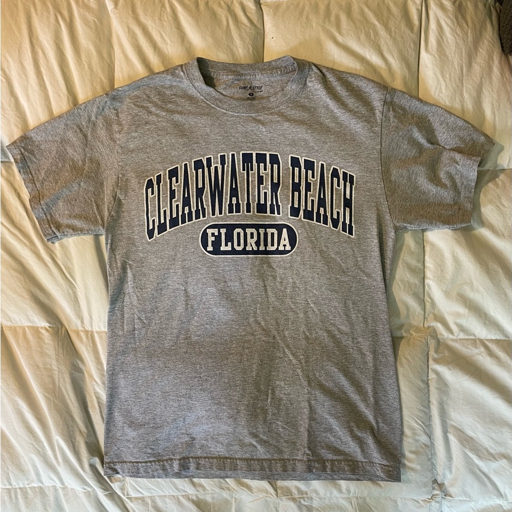 Surf Style Gray Clearwater Beach Tee